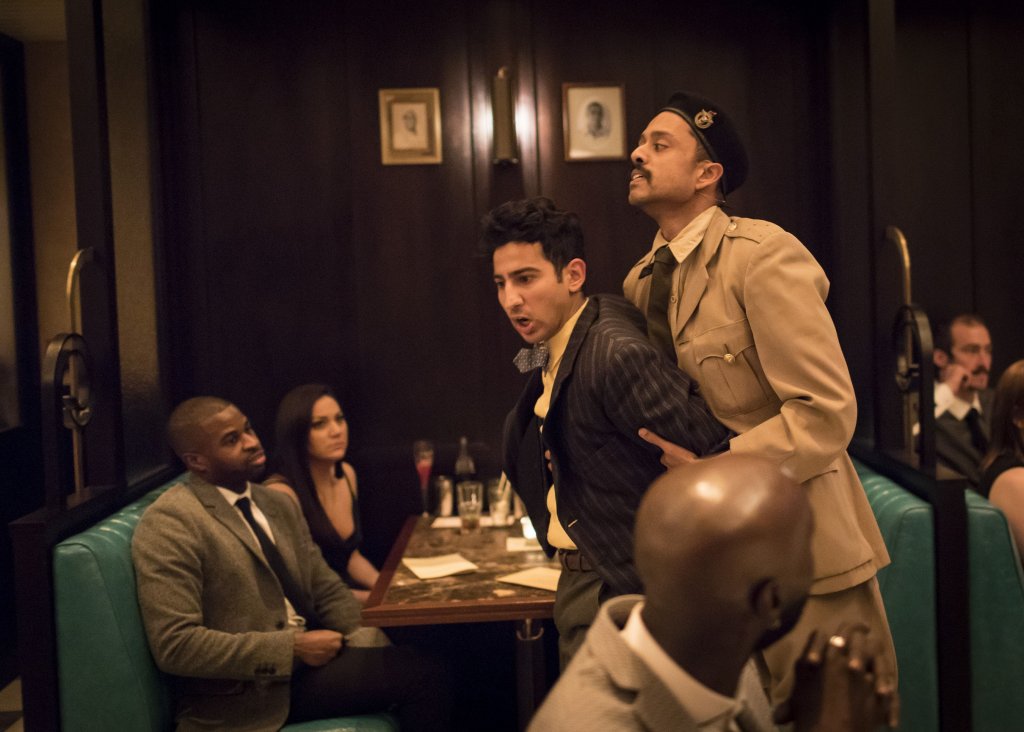 Manish Gandhi as Rudy and Raj Aich as Romesh in Night at the Bombay Roxy. Photo Credit Helen Maybanks